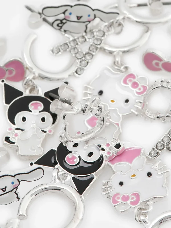 Lot De 6 Paires De Boucles D'oreilles Hello Kitty