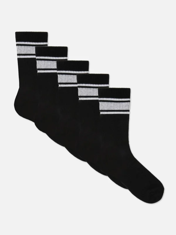 Lot De 5 Paires De Chaussettes De Sport à Rayures