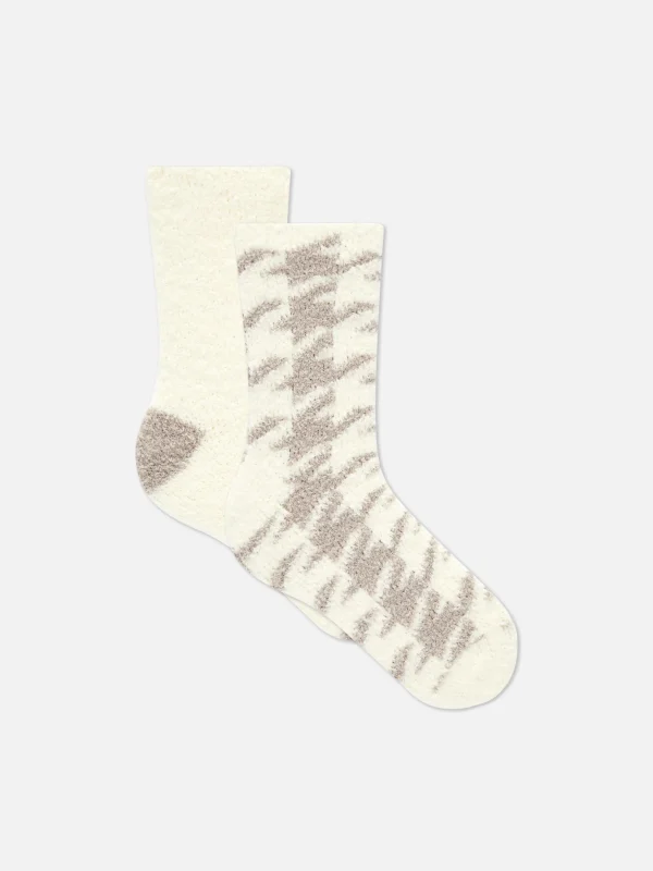 Lot De 2 Paires De Chaussettes Chaudes à Motifs