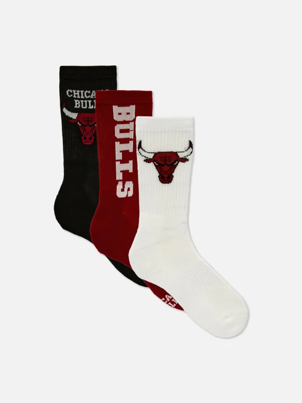 Lot De 3 Paires De Chaussettes NBA Chicago Bulls