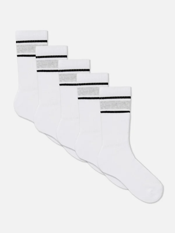 Lot De 5 Paires De Chaussettes De Sport à Rayures