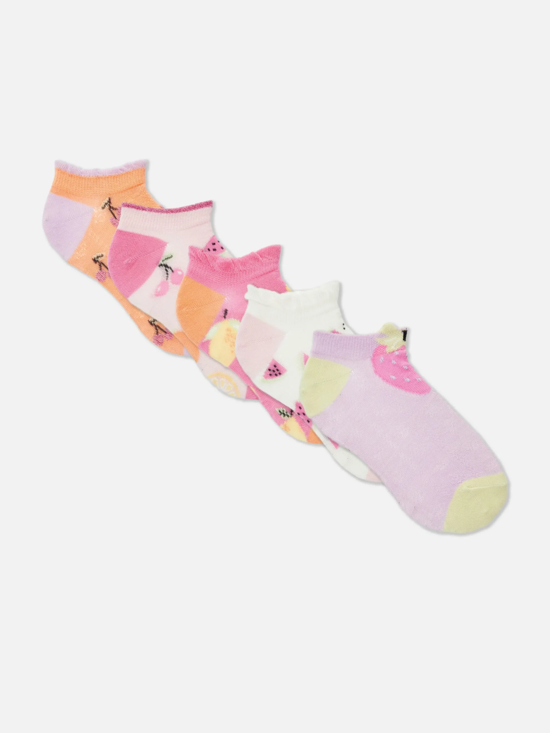 lot_de__paires_de_chausse_0-168.webp Lot De 5 Paires De Chaussettes Pour Baskets à Motifs Fruits