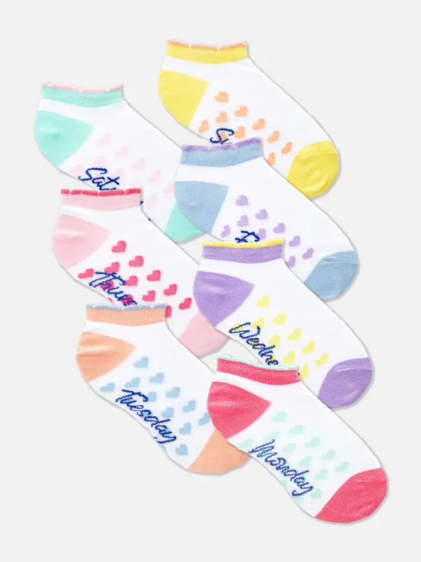 Lot De 7 Paires De Chaussettes Pour Baskets « Days Of The Week » (Jours De La Semaine)