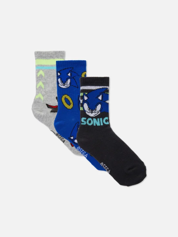 Lot De 3 Paires De Chaussettes Sonic Le Hérisson