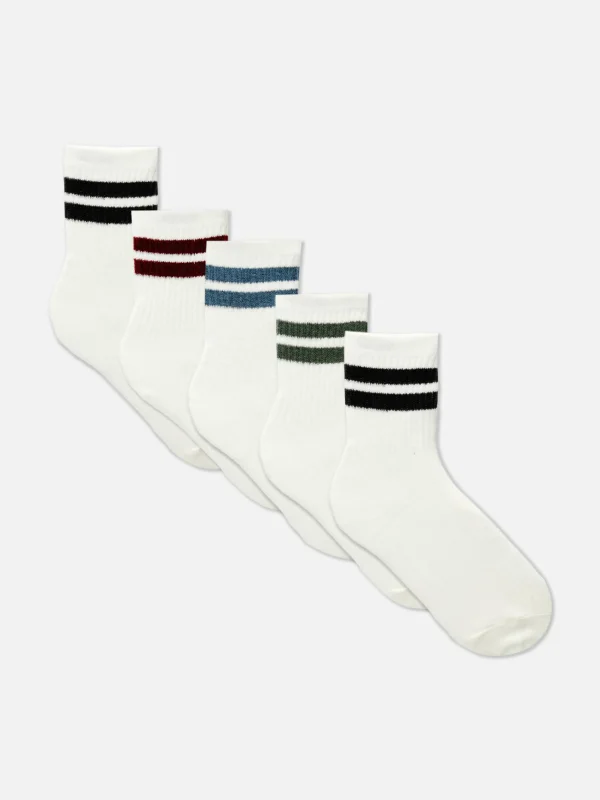 Lot De 5 Paires De Chaussettes De Sport à Rayures