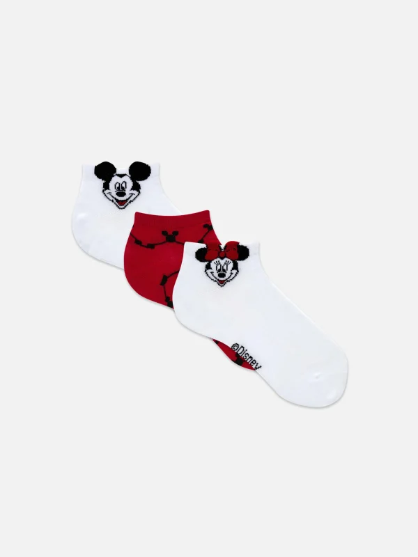 Lot De 3 Paires De Chaussettes Disney Mickey Et Minnie