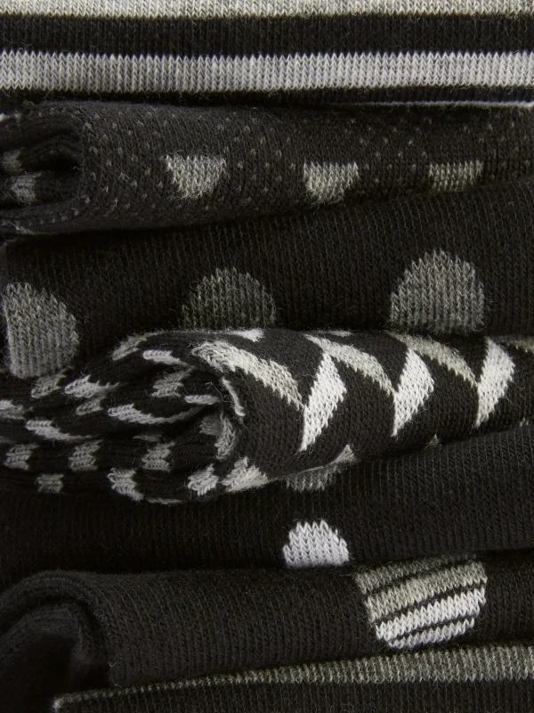 Lot De 7 Paires De Chaussettes à Motifs Variés