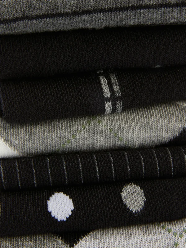 Lot De 7 Paires De Chaussettes à Motifs Variés