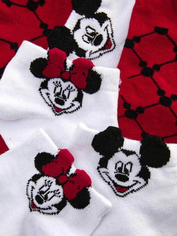 Lot De 3 Paires De Chaussettes Disney Mickey Et Minnie