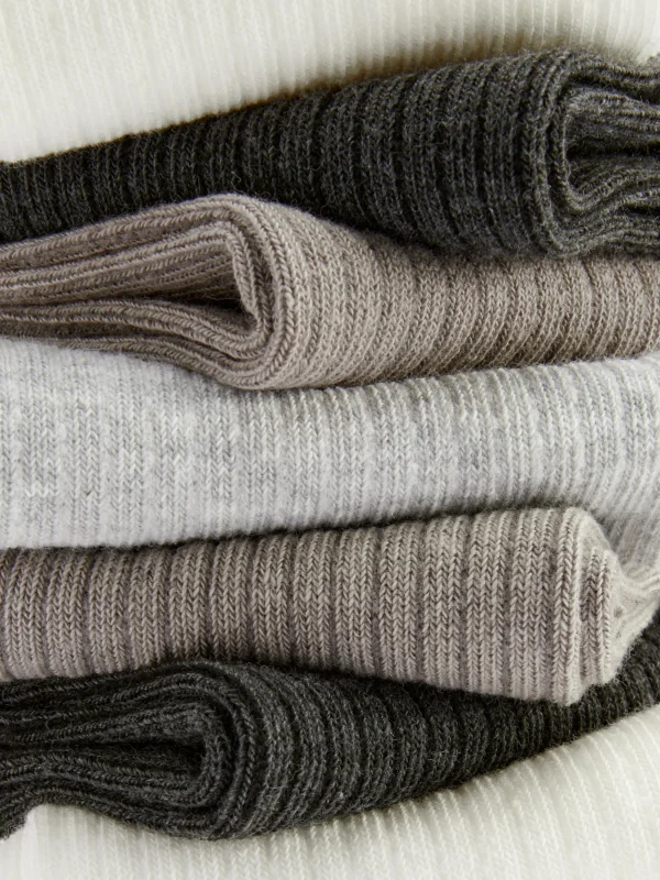 Lot De 7 Paires De Chaussettes De Sport Côtelées Ton Sur Ton