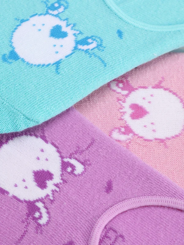 Lot De 3 Paires De Chaussettes Invisibles Bisounours