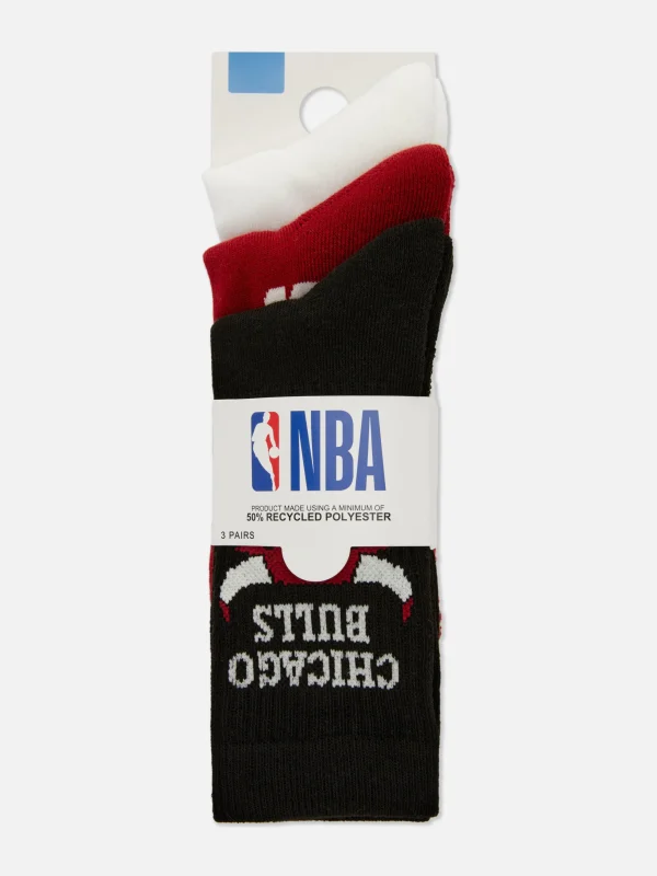Lot De 3 Paires De Chaussettes NBA Chicago Bulls