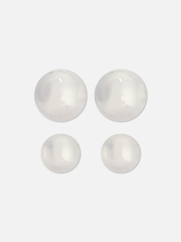 Lot De 2 Paires De Clous D'oreilles Orbes