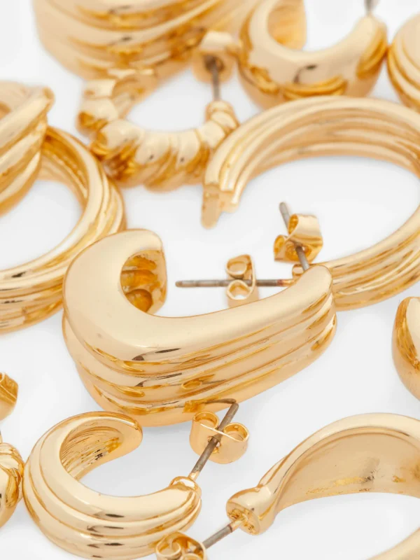 Lot De 6 Paires De Créoles Torsadées