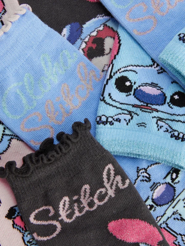 Lot De 4 Paires De Socquettes Disney Stitch