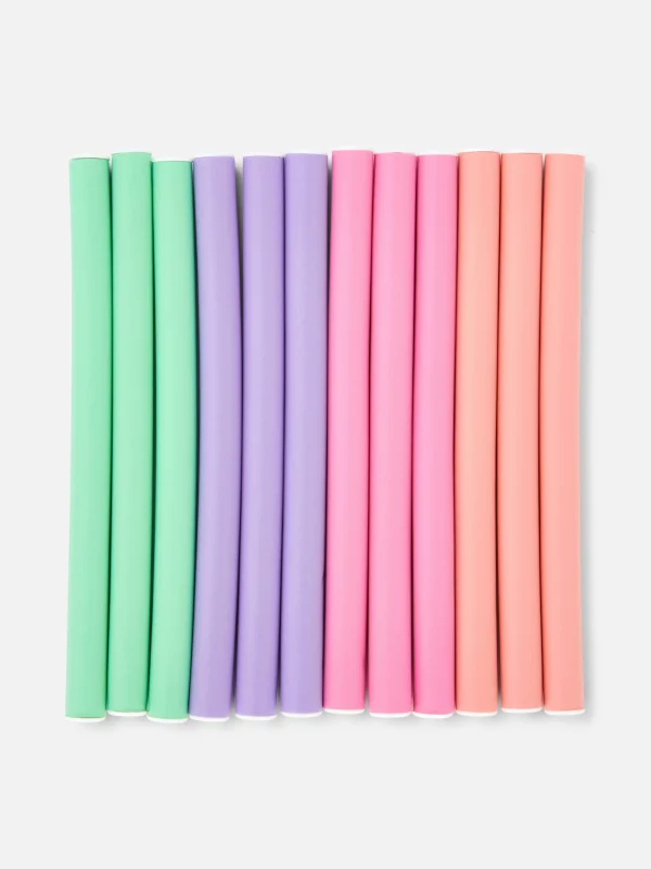 Lot De 12 Petits Bigoudis Flexibles