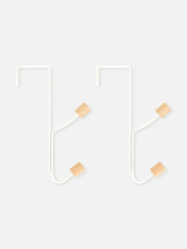 Lot De 2 Porte-manteaux à Bouton En Bois