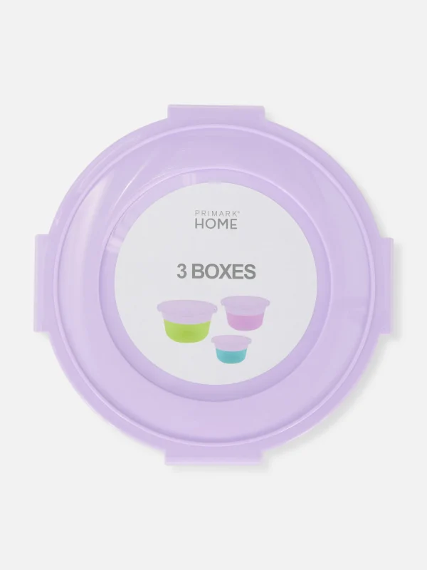 Lot De 3 Pots à Encas Ronds