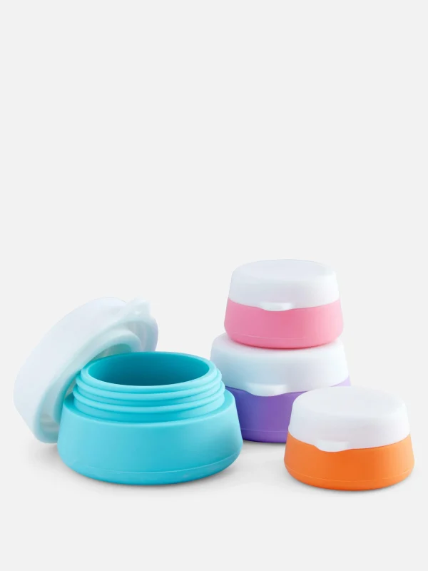 Lot De 4 Pots De Voyage En Silicone