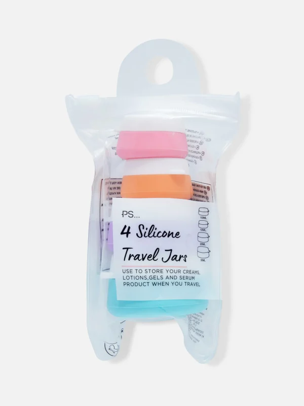 Lot De 4 Pots De Voyage En Silicone