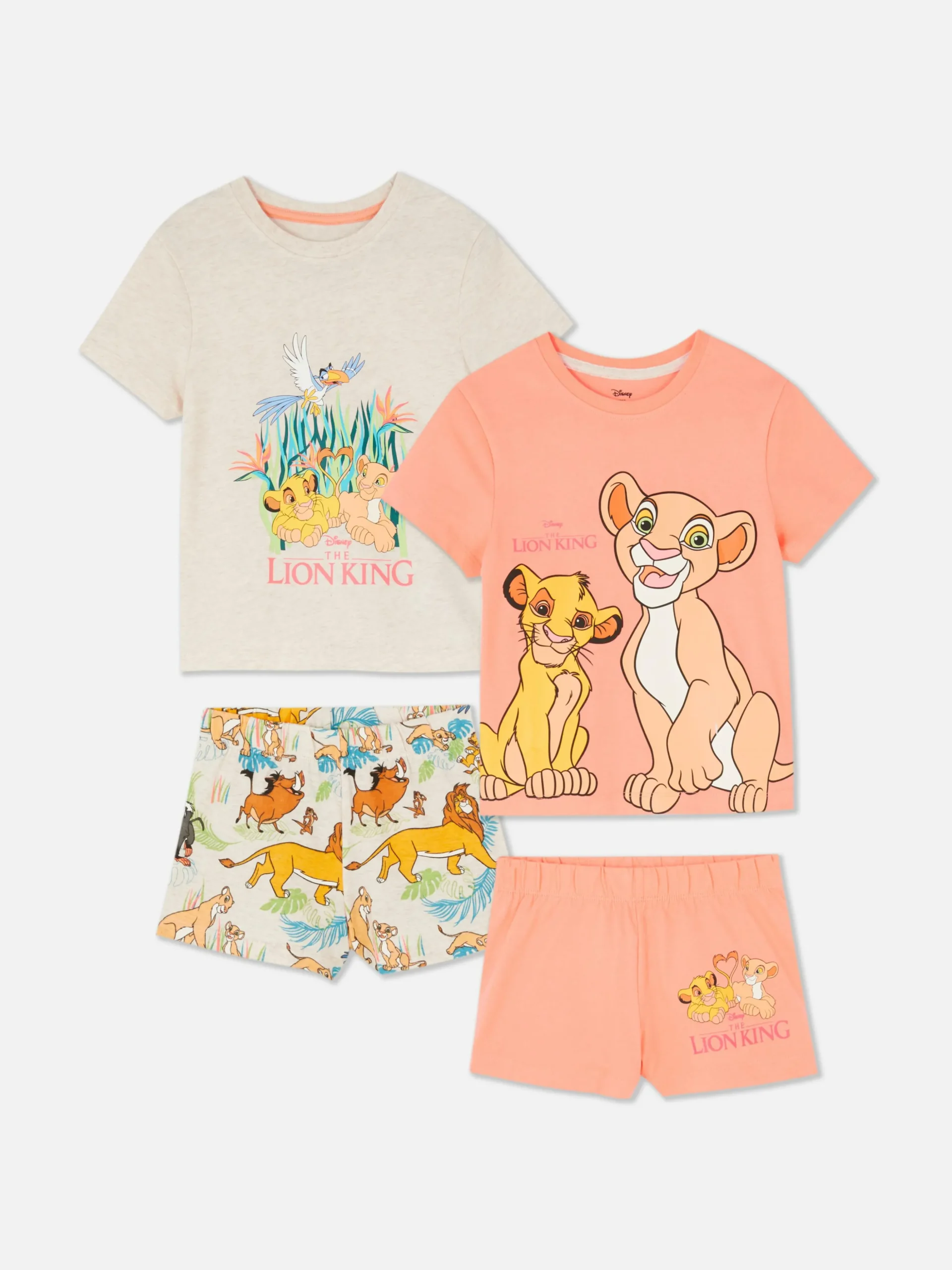 lot_de__pyjamas__manches__0-1.webp Lot De 2 Pyjamas à Manches Courtes Disney Le Roi Lion 30e Anniversaire