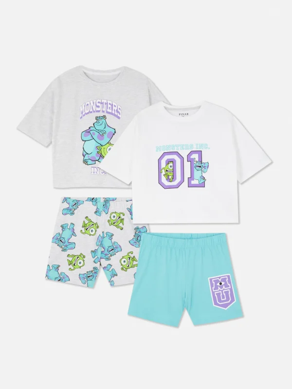 Lot De 2 Pyjamas Courts Disney Monsters, Inc.