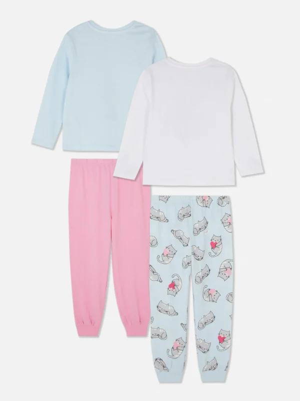 Lot De 2 Pyjamas Longs à Motif Chat