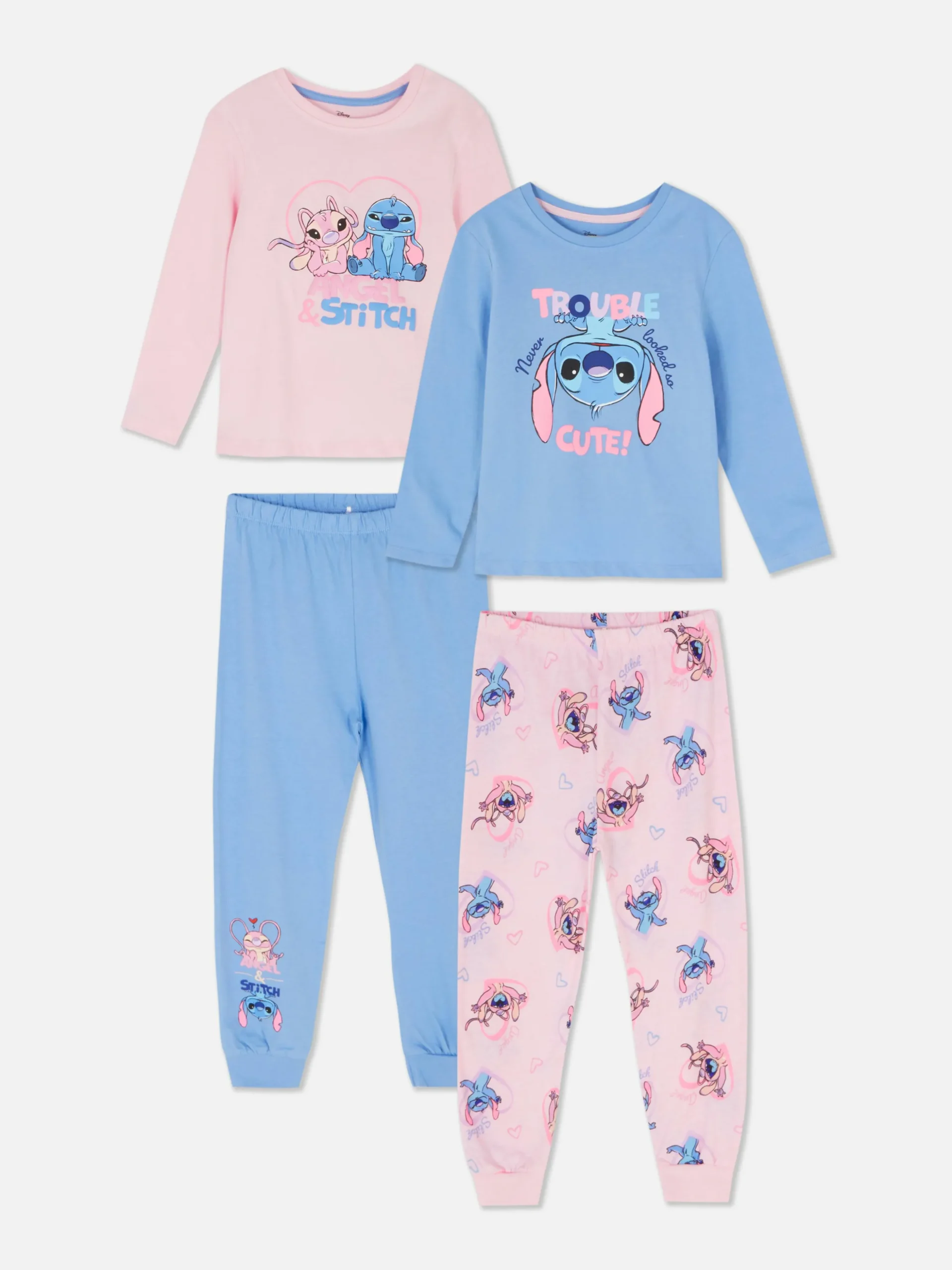 lot_de__pyjamas_longs_dis_0.webp Lot De 2 Pyjamas Longs Disney Stitch & Angel