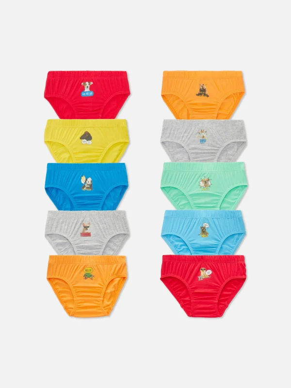 Lot De 10 Slips à Motif Animalier