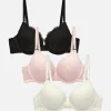 Lot De 3 Soutiens-gorge Push-up Plongeants En Dentelle