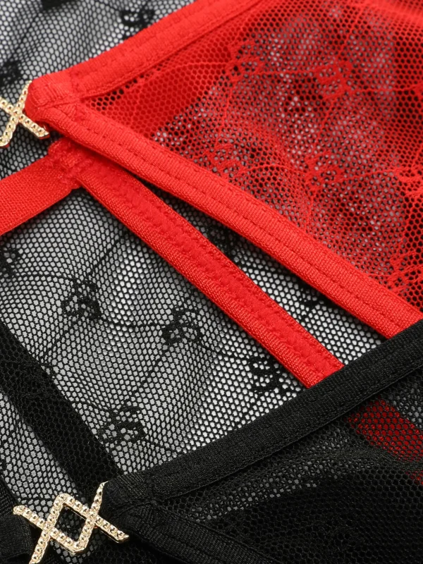 Lot De 3 Strings à Motif Monogramme