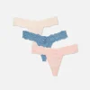Lot De 3 Strings Bandeau En Dentelle