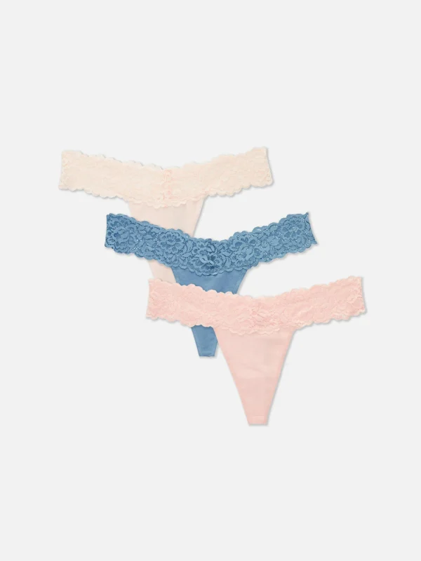 Lot De 3 Strings Bandeau En Dentelle