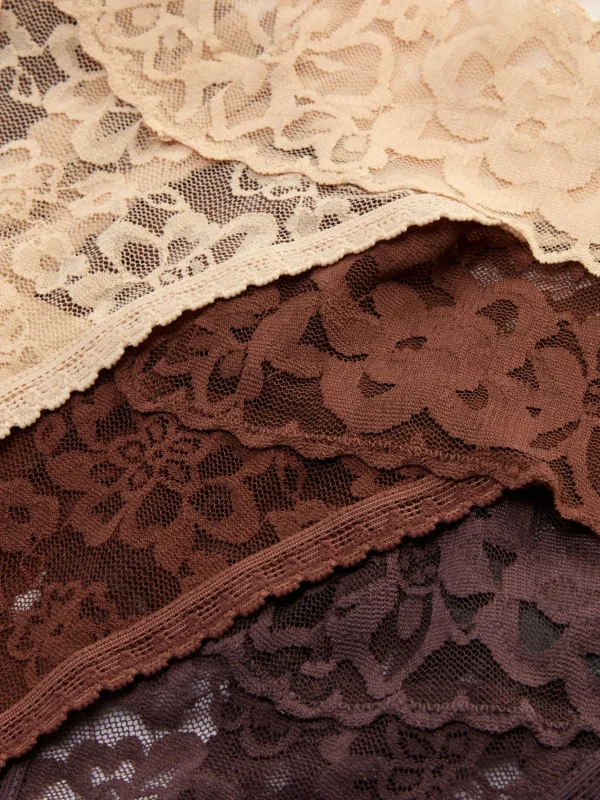 Lot De 3 Strings Bandeau En Dentelle Florale