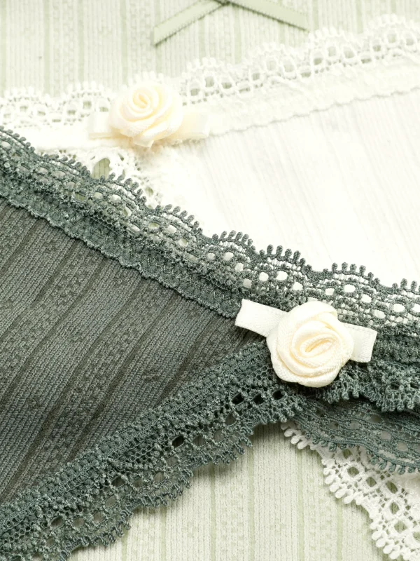 Lot De 3 Strings En Pointelle