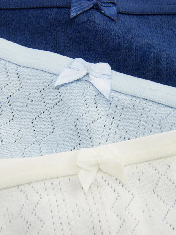 Lot De 3 Strings Texturés En Pointelle