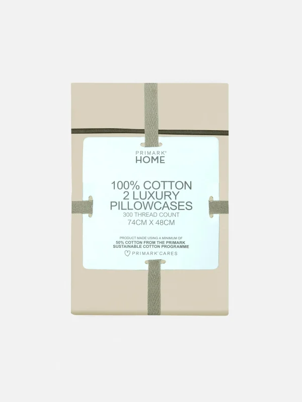 Lot De 2 Taies D'oreiller à 300 Fils