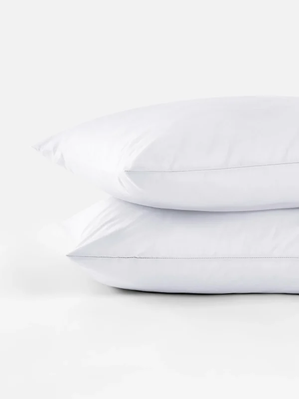 Lot De 2 Taies D'oreiller Blanches Essential