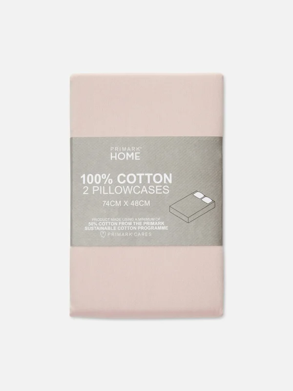 Lot De 2 Taies D'oreiller En Coton