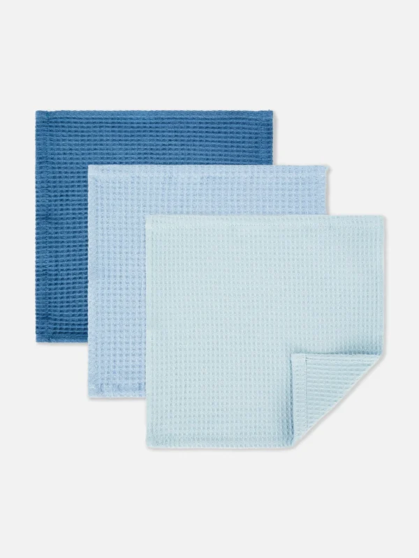 Lot De 3 Torchons Gaufrés