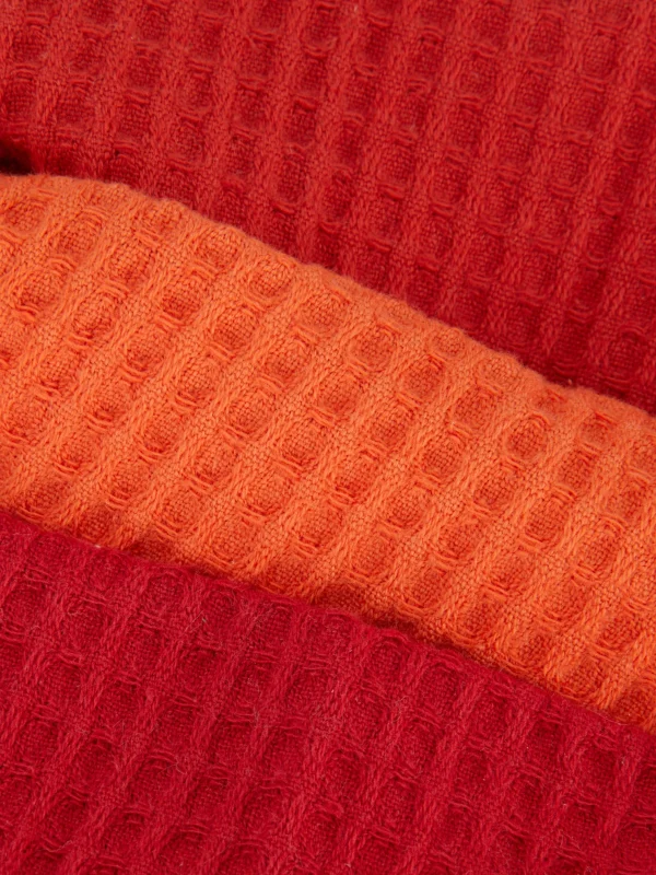 Lot De 3 Torchons Gaufrés