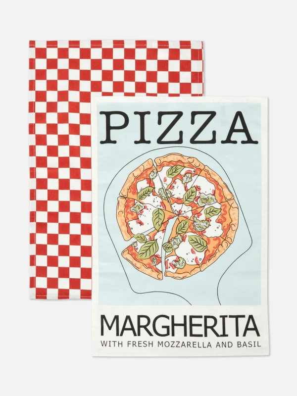 Lot De 2 Torchons Imprimés