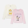 Lot De 2 T-shirts à Manches Longues Disney Minnie Et Ses Amis
