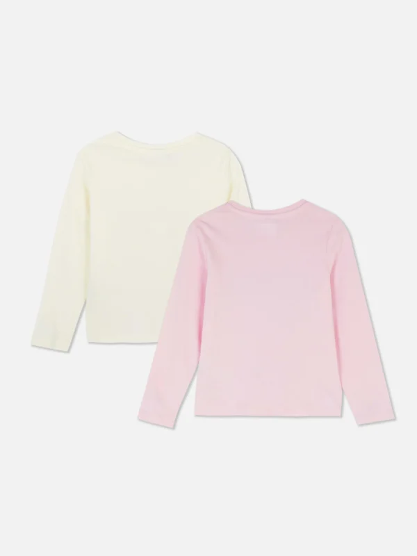 Lot De 2 T-shirts à Manches Longues Disney Minnie Et Ses Amis