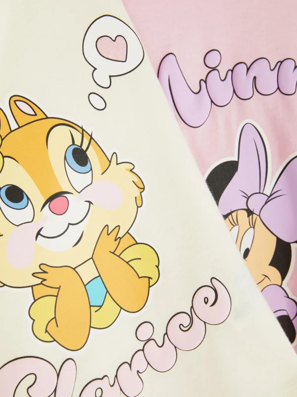 Lot De 2 T-shirts à Manches Longues Disney Minnie Et Ses Amis