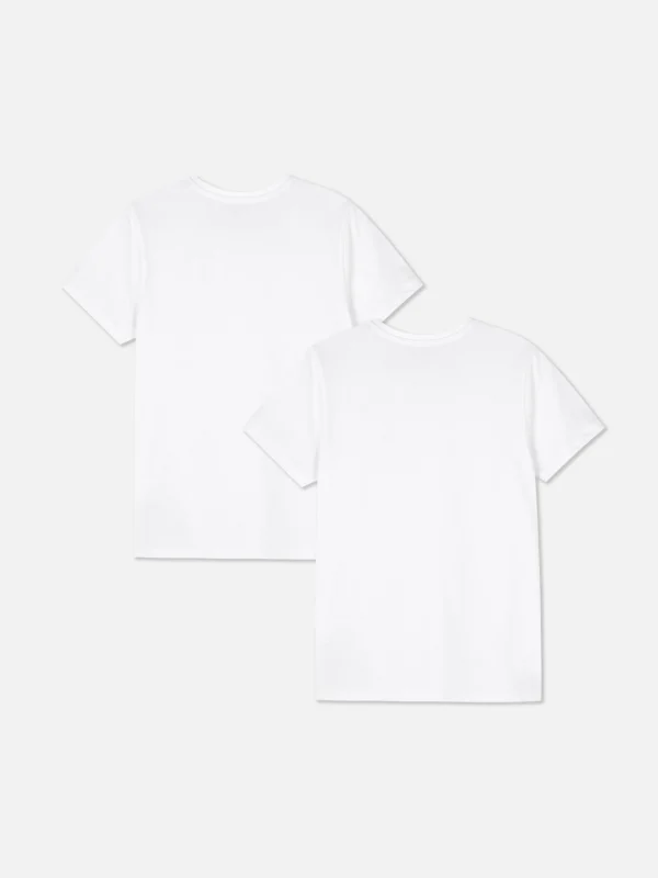 Lot De 2 T-shirts à Manches Courtes