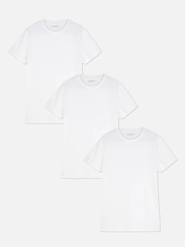 Lot De 3 T-shirts De Sous-vêtement à Col Rond