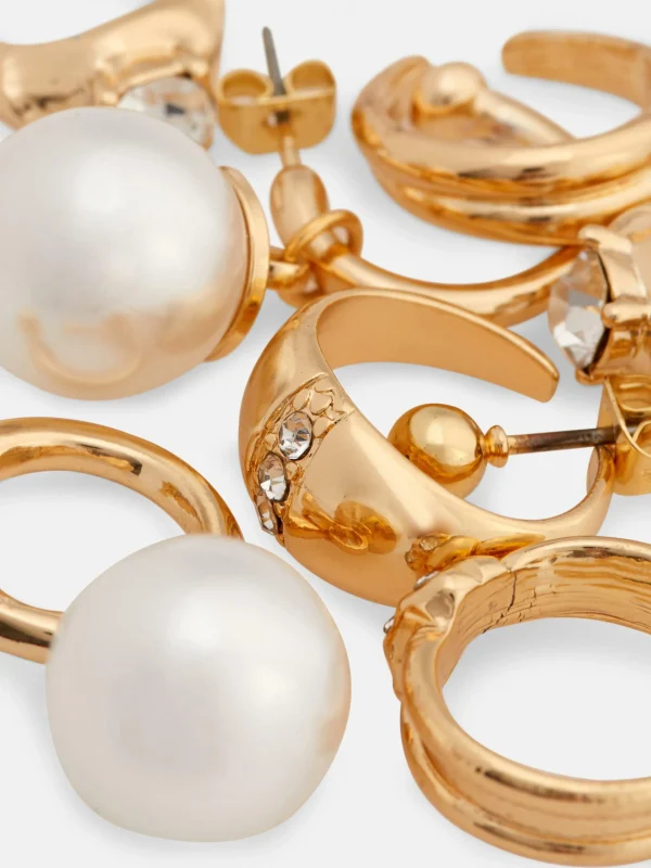 Lot De 6 clous Et Boucles D'oreilles à Clip En Strass