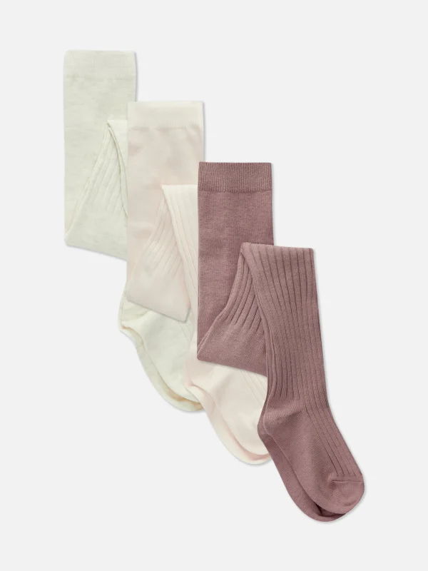 Lot De 3 collants Côtelés Variés