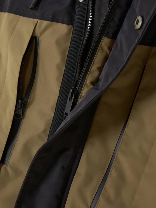 Manteau Court Color Block